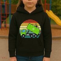 Retro Garbage Truck Waste Management Kids Hoodie thumb 3