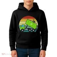 Retro Garbage Truck Waste Management Kids Hoodie thumb 4
