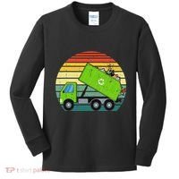 Retro Garbage Truck Waste Management Kids Long Sleeve Shirt thumb 0