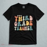 Retro Groovy Third Grade Teacher First Day Of Back To School T-Shirt thumb 5