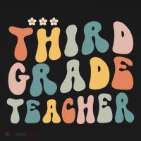 Retro Groovy Third Grade Teacher First Day Of Back To School Ornament thumb 1