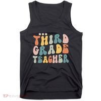 Retro Groovy Third Grade Teacher First Day Of Back To School Tank Top thumb 0