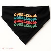 Retro Gobblegool Turkey Funny Groovy Thanksgiving USA-Made Doggie Bandana thumb 0