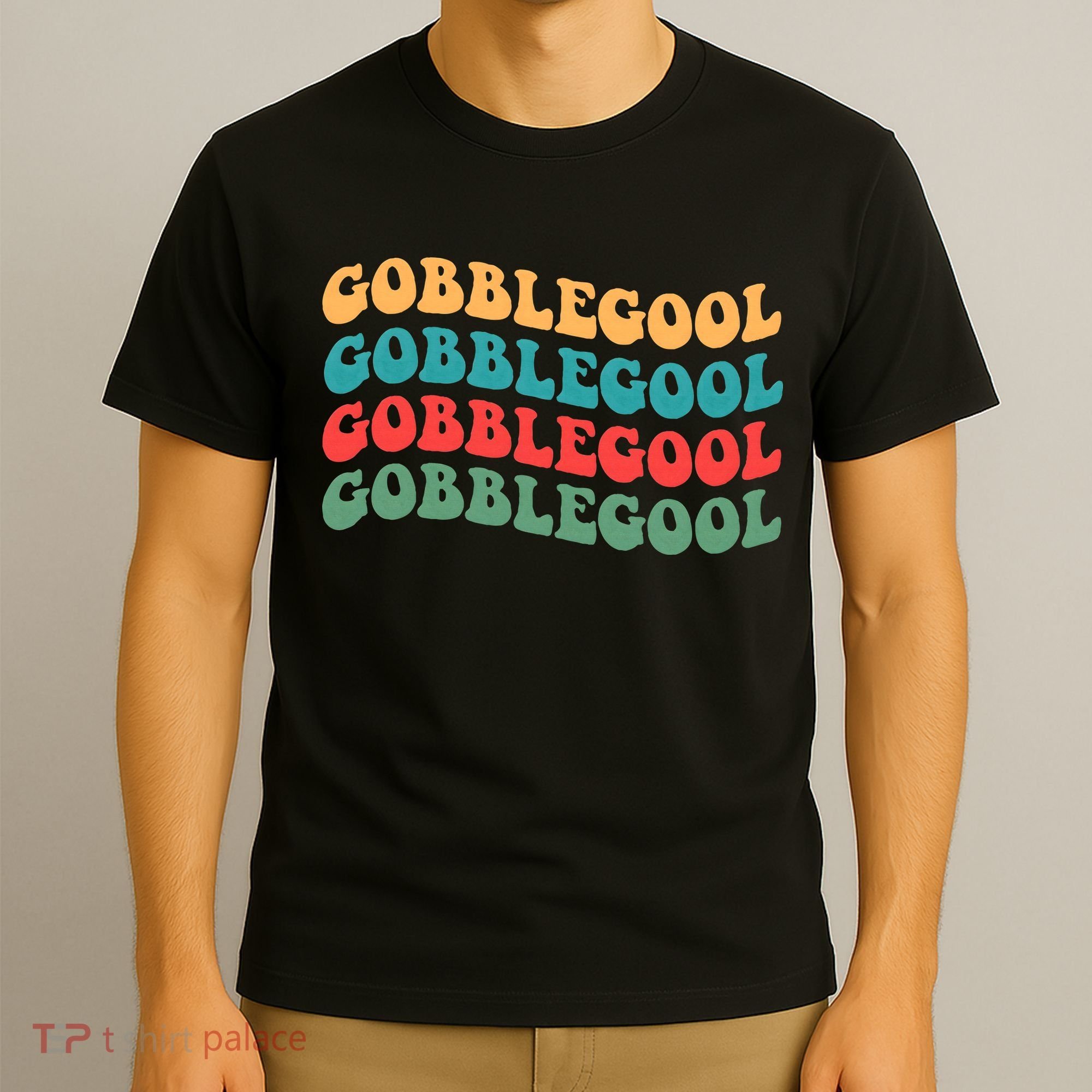 Retro Gobblegool Turkey Funny Groovy Thanksgiving T-Shirt