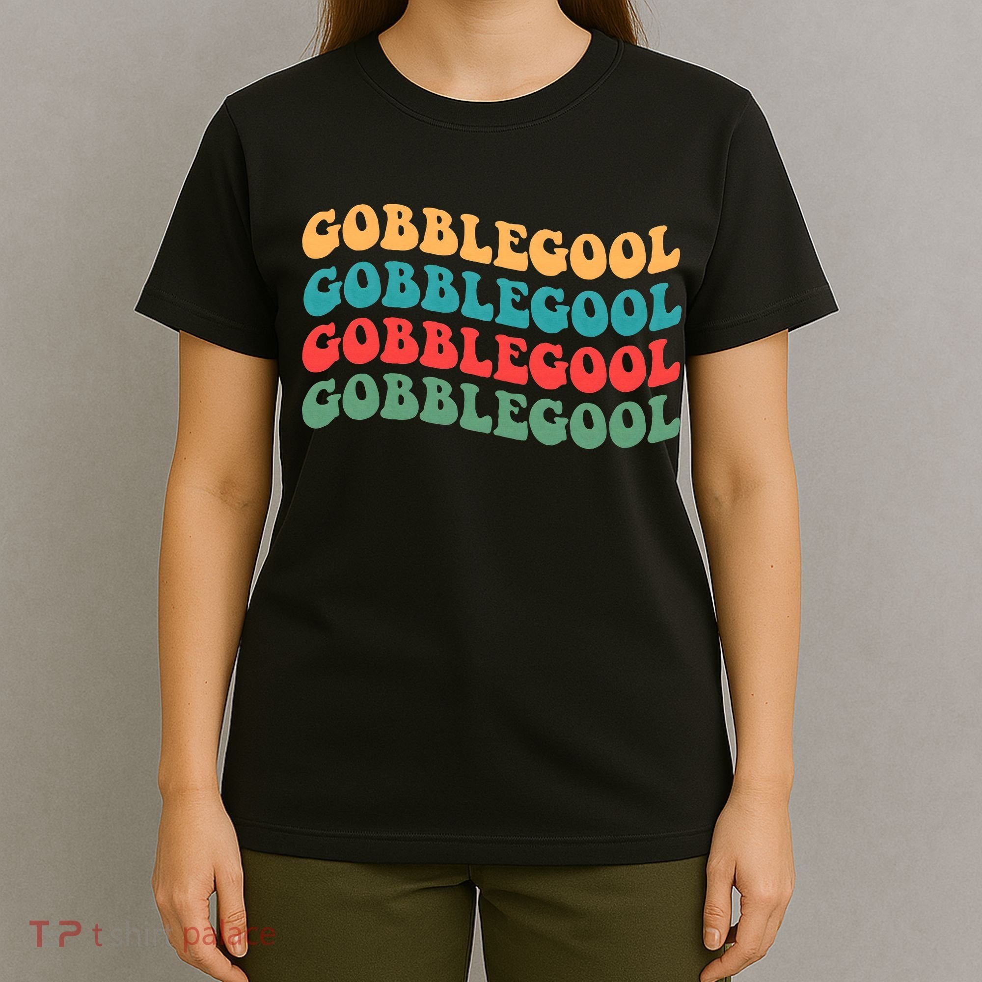 Retro Gobblegool Turkey Funny Groovy Thanksgiving T-Shirt