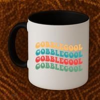 Retro Gobblegool Turkey Funny Groovy Thanksgiving Coffee Mug thumb 2