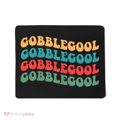 Retro Gobblegool Turkey Funny Groovy Thanksgiving Mousepad