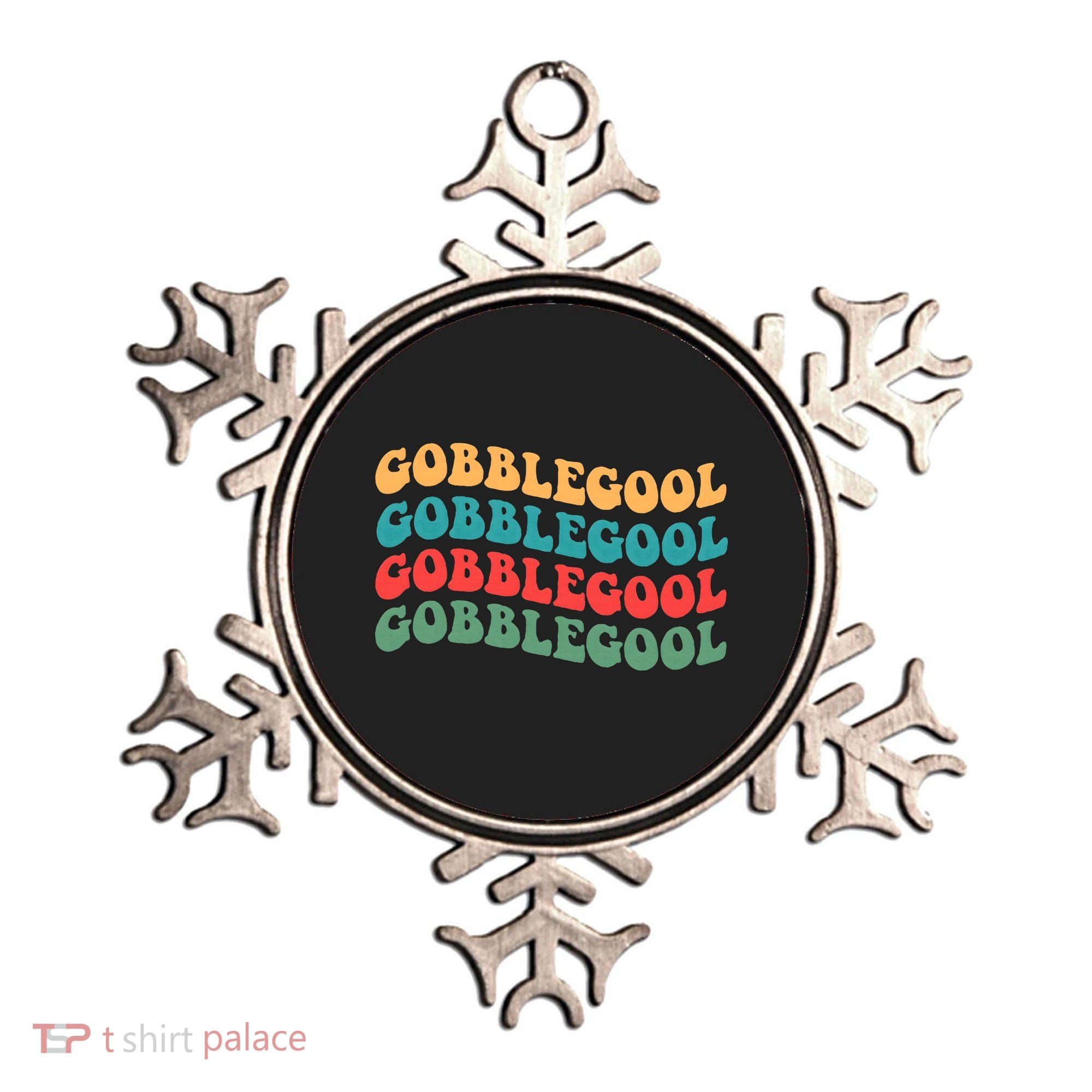 Retro Gobblegool Turkey Funny Groovy Thanksgiving Ornament