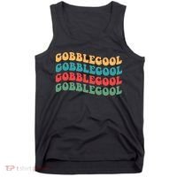 Retro Gobblegool Turkey Funny Groovy Thanksgiving Tank Top thumb 0