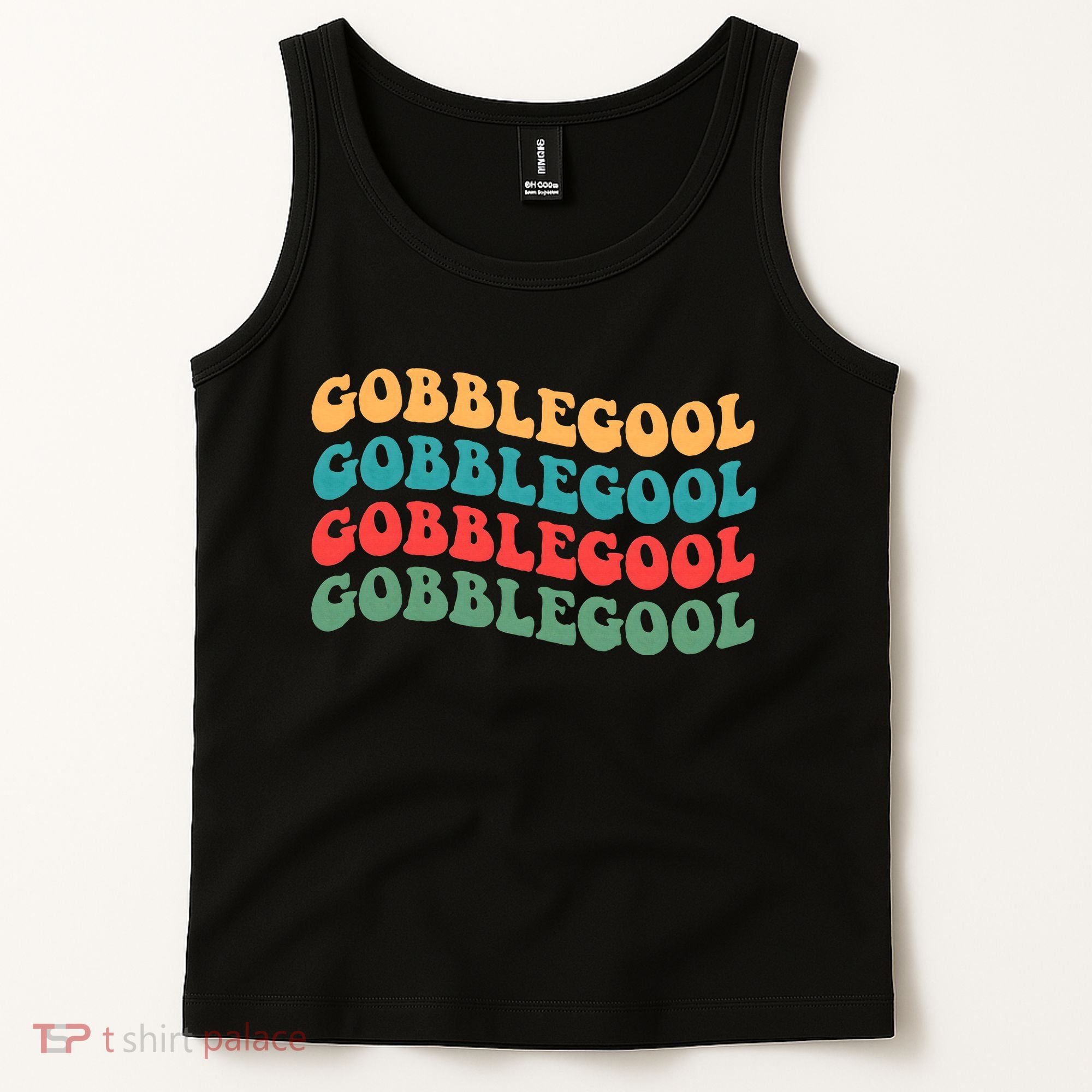 Retro Gobblegool Turkey Funny Groovy Thanksgiving Tank Top