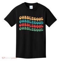 Retro Gobblegool Turkey Funny Groovy Thanksgiving Kids T-Shirt thumb 0
