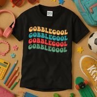 Retro Gobblegool Turkey Funny Groovy Thanksgiving Kids T-Shirt thumb 3