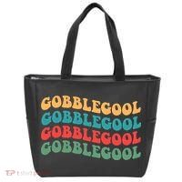 Retro Gobblegool Turkey Funny Groovy Thanksgiving Tote Bag thumb 0