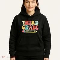 Retro Groovy Third Grade Teacher First Day 3rd Grade Hoodie thumb 5
