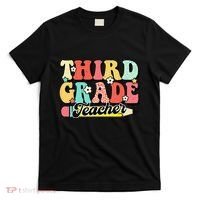 Retro Groovy Third Grade Teacher First Day 3rd Grade T-Shirt thumb 0