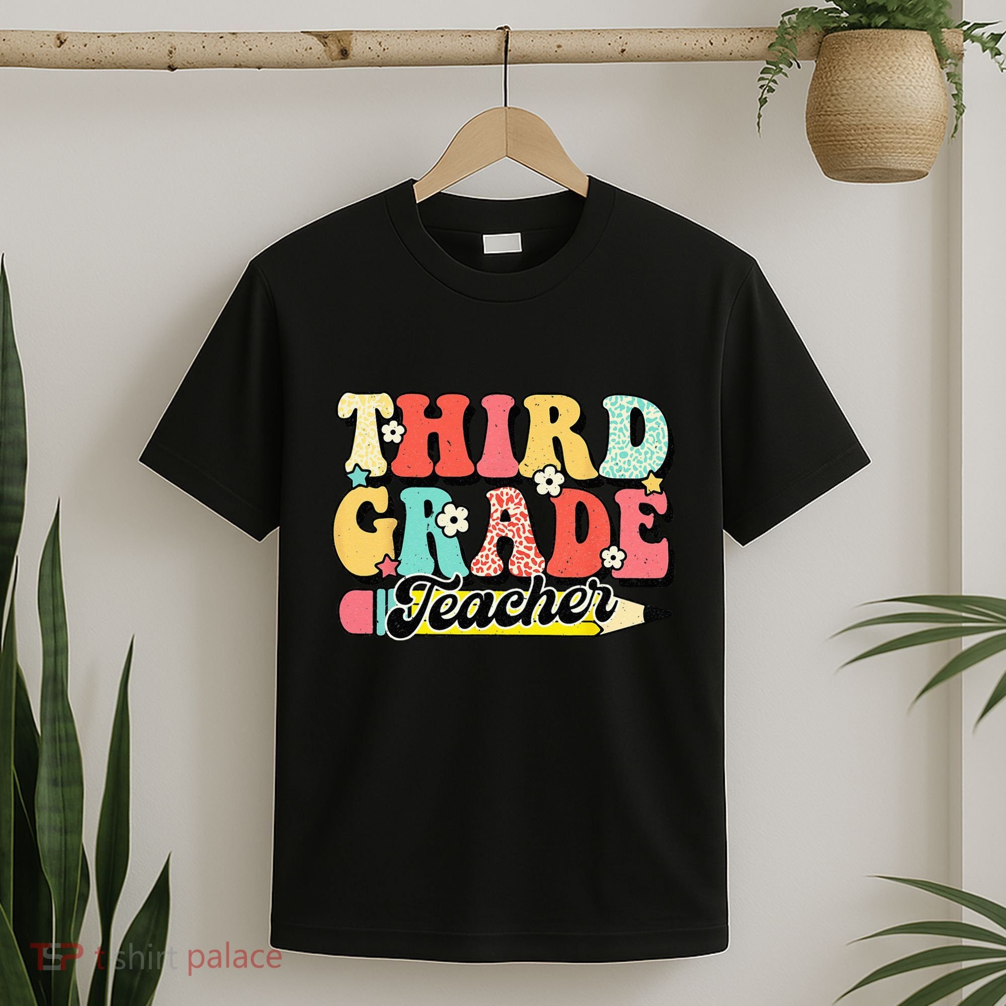 Retro Groovy Third Grade Teacher First Day 3rd Grade T-Shirt