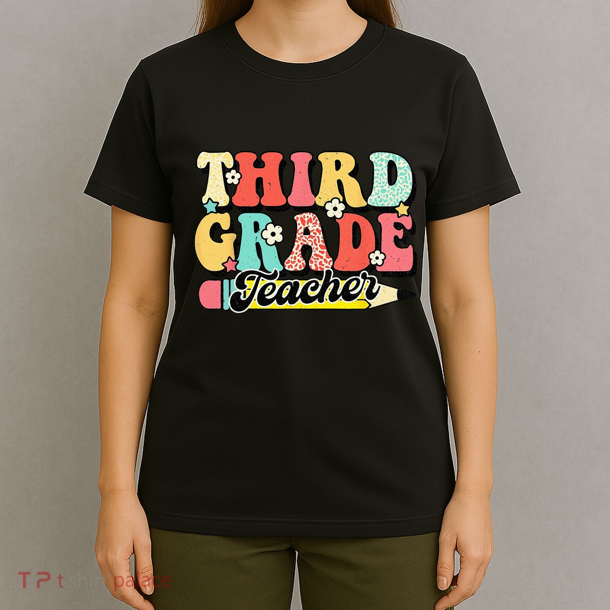 Retro Groovy Third Grade Teacher First Day 3rd Grade T-Shirt