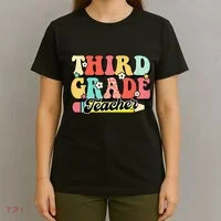 Retro Groovy Third Grade Teacher First Day 3rd Grade T-Shirt thumb 4