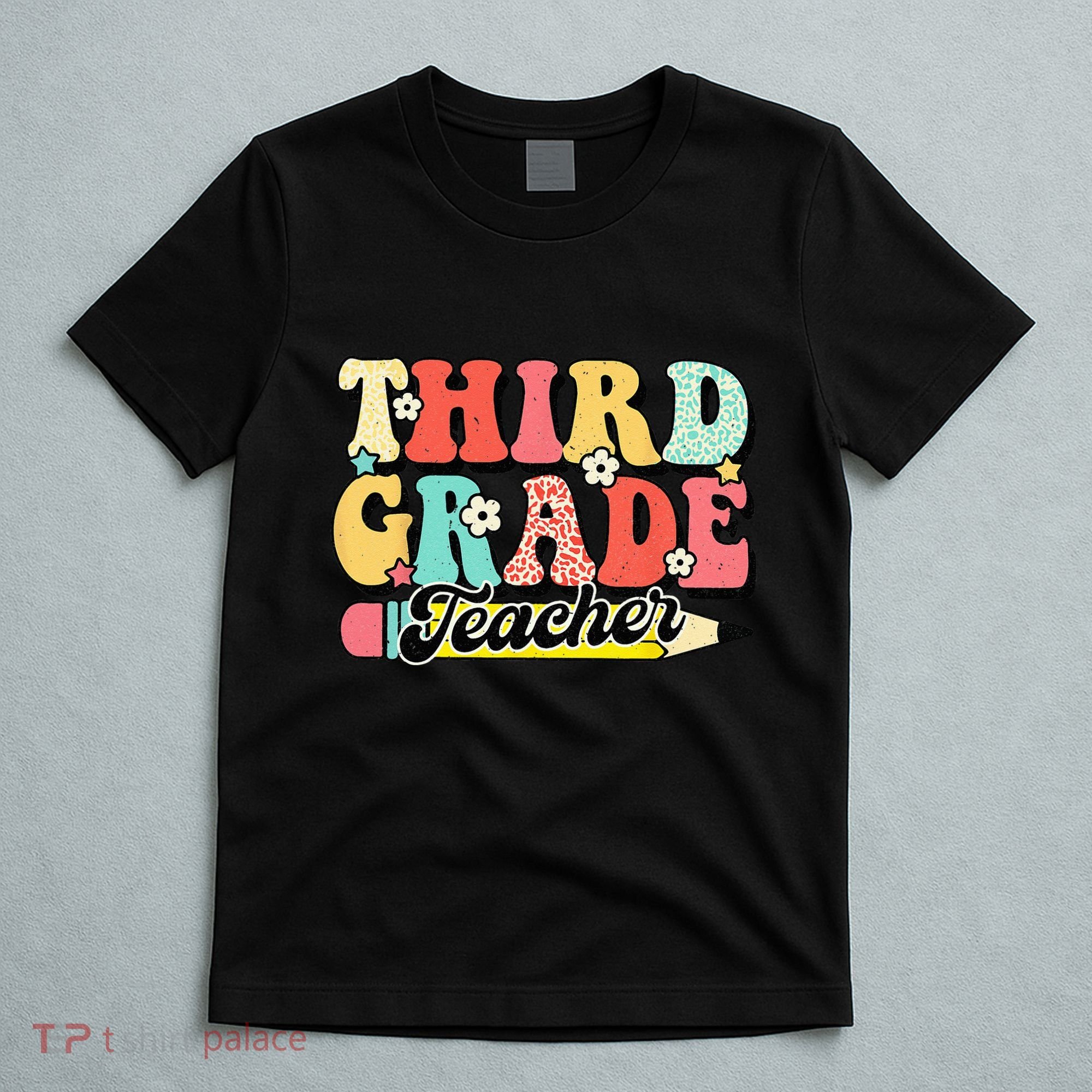 Retro Groovy Third Grade Teacher First Day 3rd Grade T-Shirt