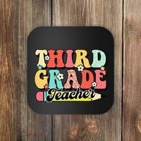 Retro Groovy Third Grade Teacher First Day 3rd Grade Coaster thumb 0
