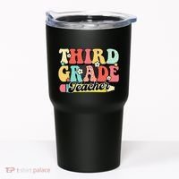 Retro Groovy Third Grade Teacher First Day 3rd Grade Tumbler thumb 0