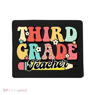Retro Groovy Third Grade Teacher First Day 3rd Grade Mousepad