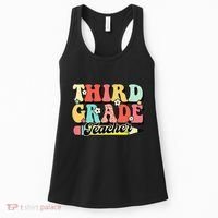 Retro Groovy Third Grade Teacher First Day 3rd Grade Women's Tank Top thumb 0