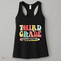 Retro Groovy Third Grade Teacher First Day 3rd Grade Women's Tank Top thumb 3