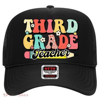Retro Groovy Third Grade Teacher First Day 3rd Grade Hat