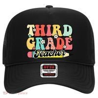 Retro Groovy Third Grade Teacher First Day 3rd Grade Hat thumb 0