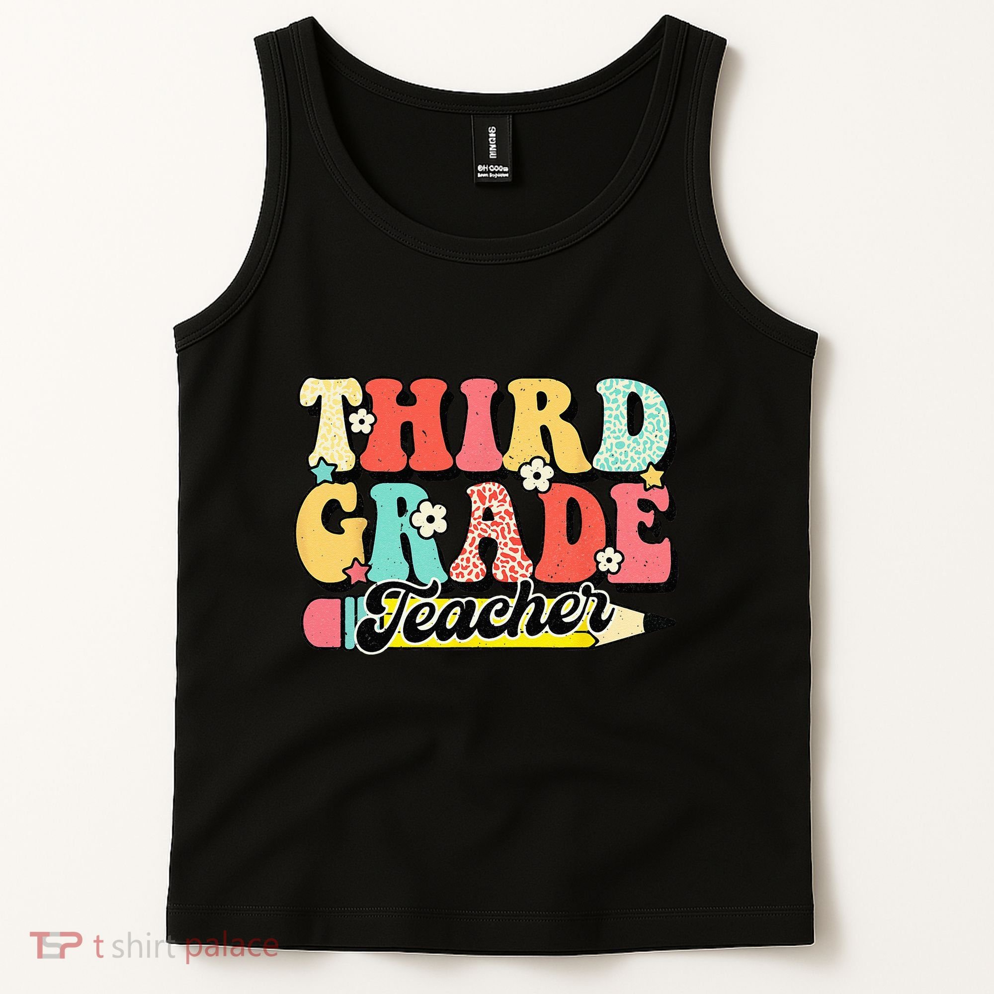 Retro Groovy Third Grade Teacher First Day 3rd Grade Tank Top
