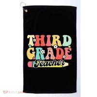 Retro Groovy Third Grade Teacher First Day 3rd Grade Golf Towel thumb 0