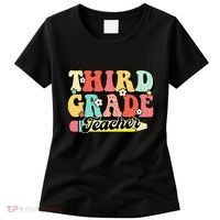 Retro Groovy Third Grade Teacher First Day 3rd Grade Women's T-Shirt thumb 0