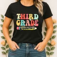 Retro Groovy Third Grade Teacher First Day 3rd Grade Women's T-Shirt thumb 2