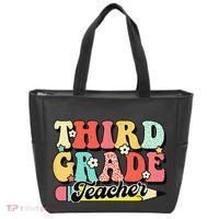 Retro Groovy Third Grade Teacher First Day 3rd Grade Tote Bag thumb 0