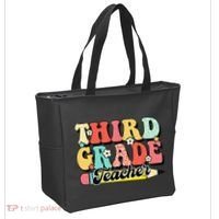 Retro Groovy Third Grade Teacher First Day 3rd Grade Tote Bag thumb 2