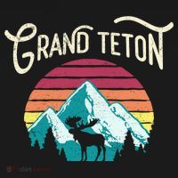 Retro Grand Teton National Park Wy Mountain State Cute Gift Bucket Hat thumb 4
