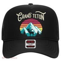 Retro Grand Teton National Park Wy Mountain State Cute Gift Hat thumb 0