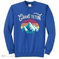 Retro Grand Teton National Park Wy Mountain State Cute Gift Sweatshirt thumb 0