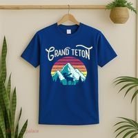 Retro Grand Teton National Park Wy Mountain State Cute Gift T-Shirt thumb 2
