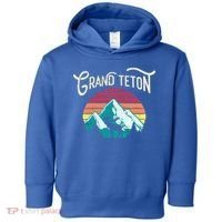 Retro Grand Teton National Park Wy Mountain State Cute Gift Toddler Hoodie thumb 0