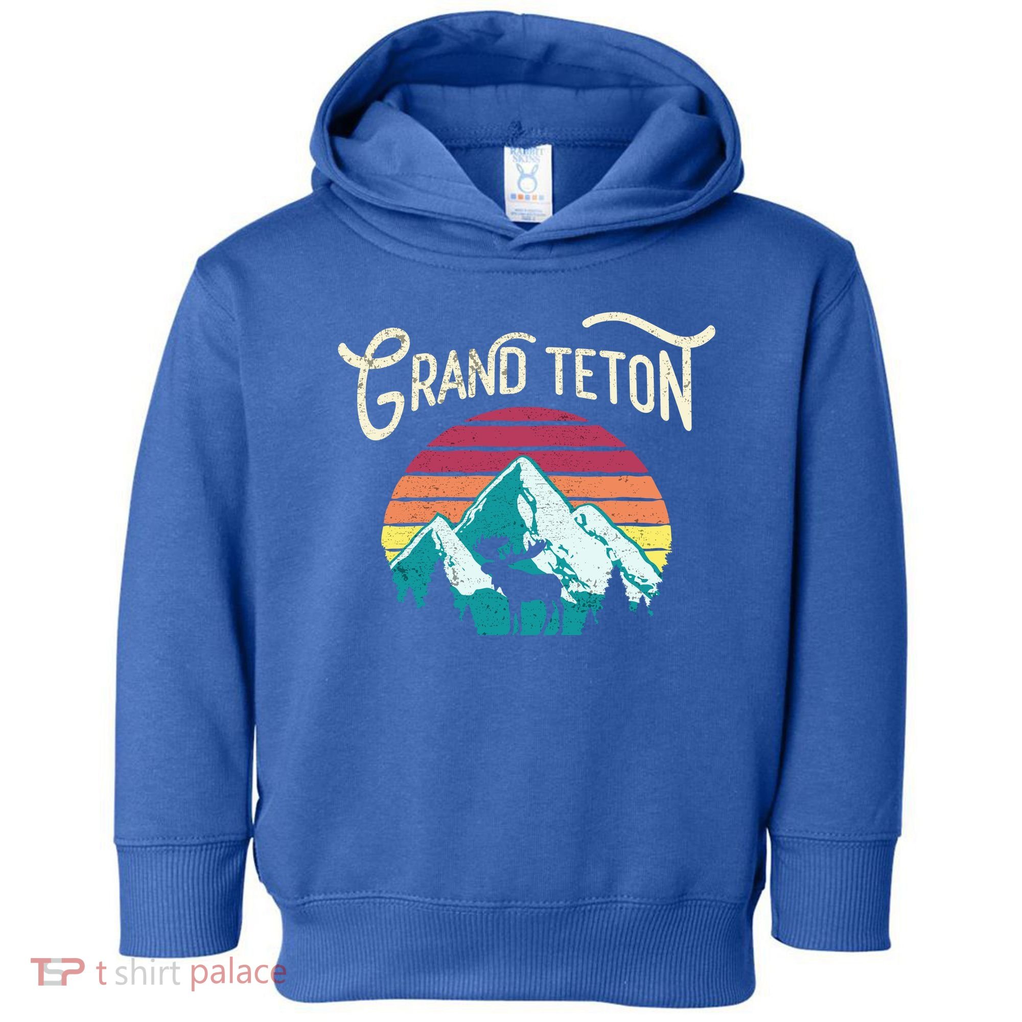 Retro Grand Teton National Park Wy Mountain State Cute Gift Toddler Hoodie