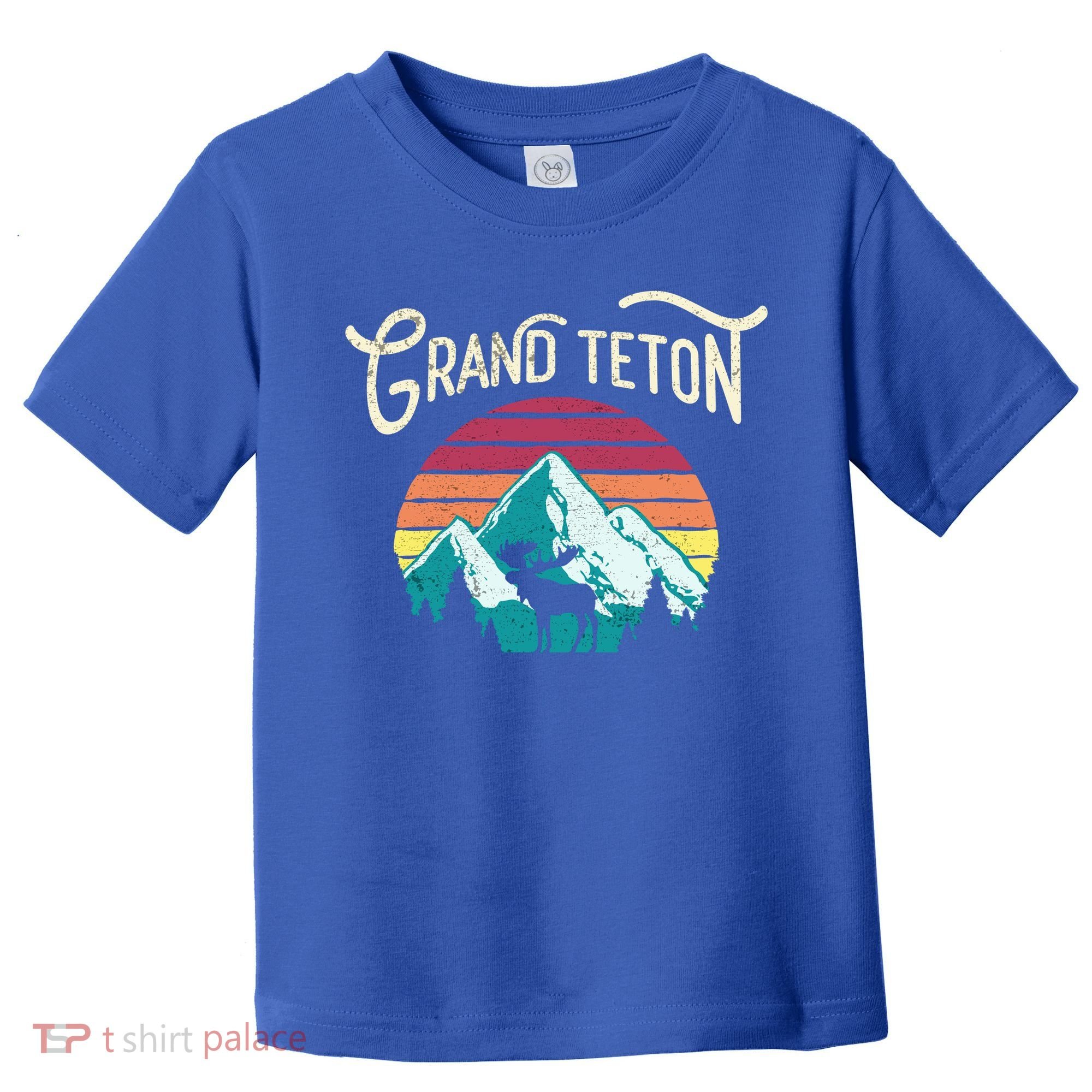 Retro Grand Teton National Park Wy Mountain State Cute Gift Toddler T-Shirt