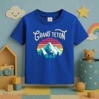 Retro Grand Teton National Park Wy Mountain State Cute Gift Toddler T-Shirt thumb 3