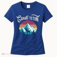 Retro Grand Teton National Park Wy Mountain State Cute Gift Women's T-Shirt thumb 0
