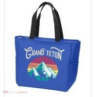 Retro Grand Teton National Park Wy Mountain State Cute Gift Tote Bag thumb 3