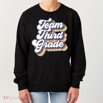 Retro Groovy Team Third Grade Back To School Teacher Student Gift Women's Sweatshirt