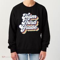 Retro Groovy Team Third Grade Back To School Teacher Student Gift Women's Sweatshirt thumb 0