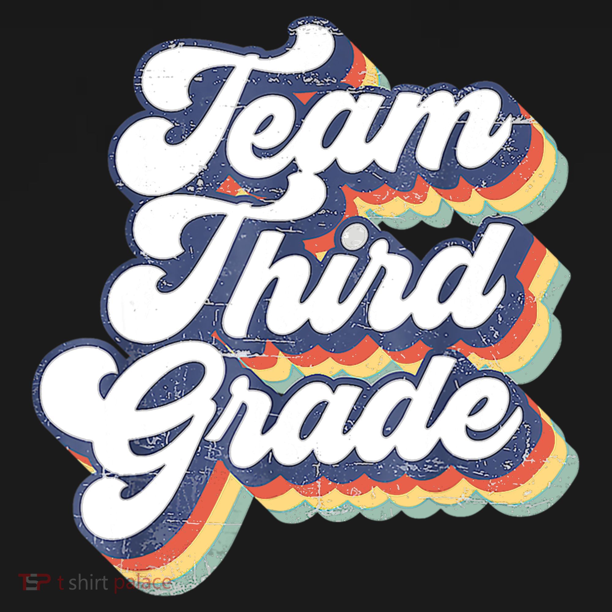 Retro Groovy Team Third Grade Back To School Teacher Student Gift Bucket Hat