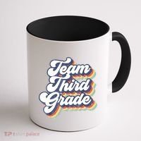 Retro Groovy Team Third Grade Back To School Teacher Student Gift Coffee Mug thumb 1